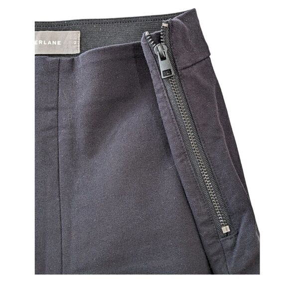 Everlane Women's The Side-Zip Stretch Cotton Pant Size 2 in Black - Picture 9 of 10